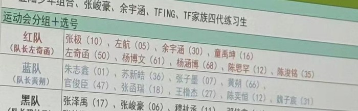 TF家族夏日运动会分组阵容曝光|TF家族练习生|TF家族四代|张峻豪|余宇涵|童禹坤_新浪体育_新浪新闻